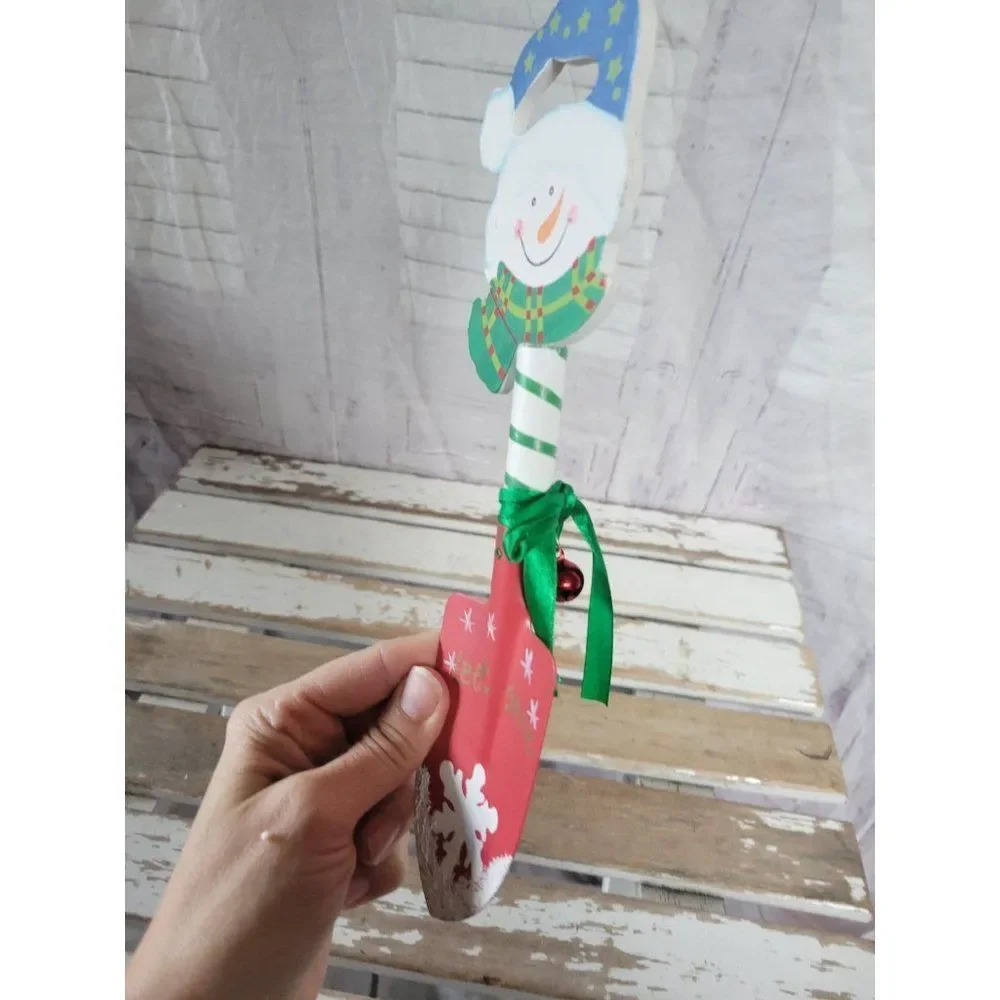 Snowman shovel snowflake country‎ folk art kitchen Xmas home decor vintage